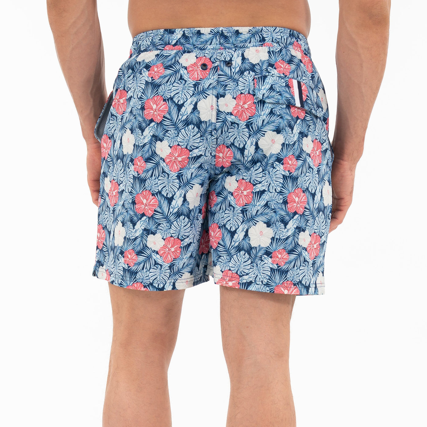 Medley Swim Trunk | The Hibiscus - Admiral Navy/Pale Blue