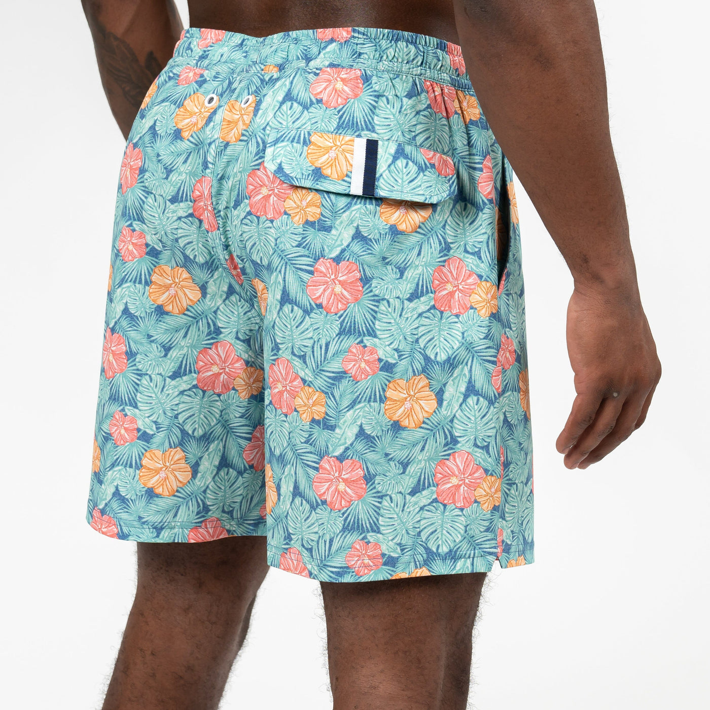 Medley Swim Trunk | The Hibiscus - Vintage Blue