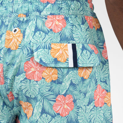 Medley Swim Trunk | The Hibiscus - Vintage Blue