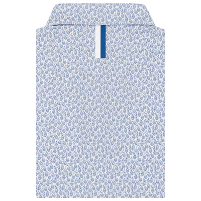 The Hops Floral | Performance Polo | The Hops Floral - White/Short Stop Blue