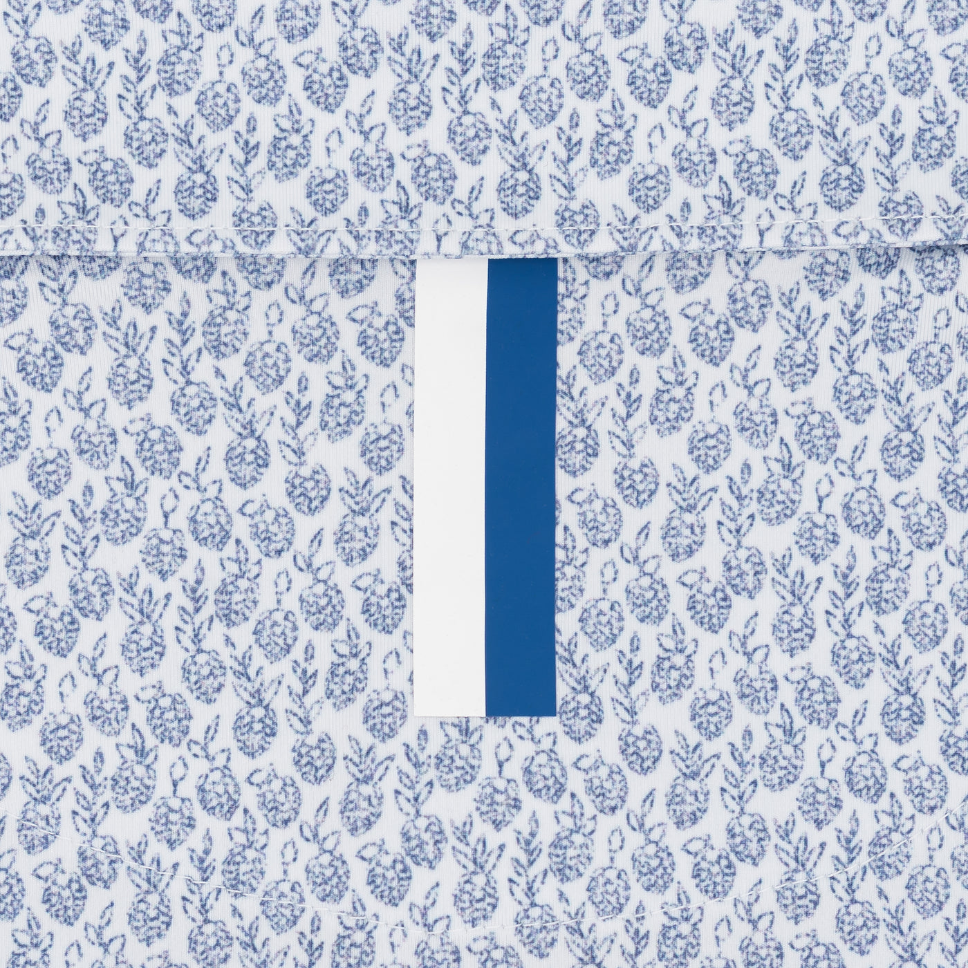 The Hops Floral | Performance Polo | The Hops Floral - White/Short Stop Blue