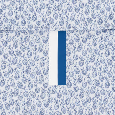 The Hops Floral | Performance Polo | The Hops Floral - White/Short Stop Blue