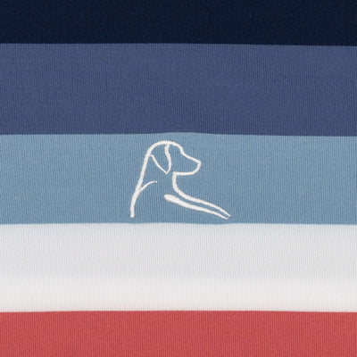Horizon Block Performance Q-Zip | The Horizon Block - Rouge Red/Fleet Navy/Slate Blue