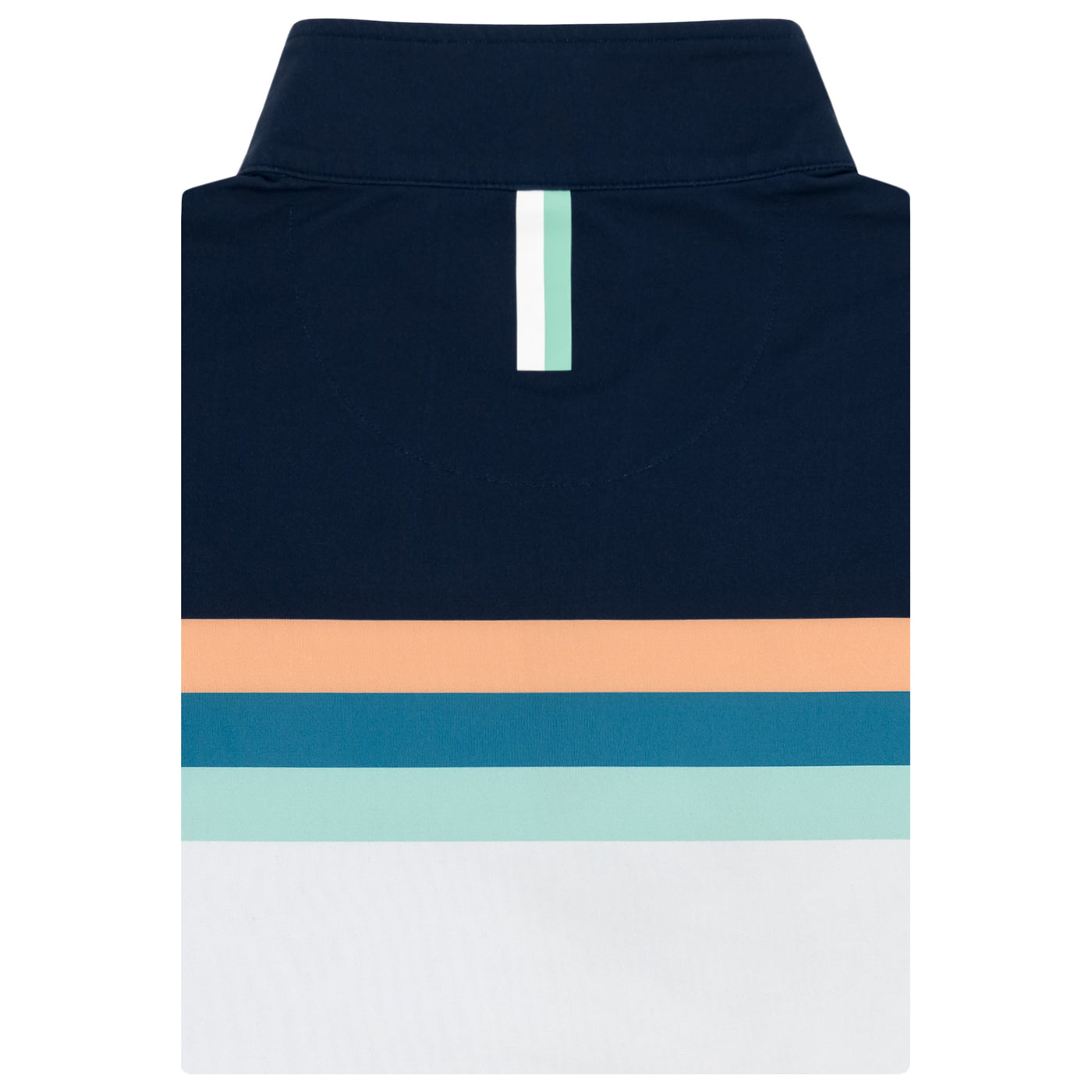 Horizon Block Performance Q-Zip | The Horizon Block - White/Fleet Navy/Melon/Mariner Blue/Mint Green