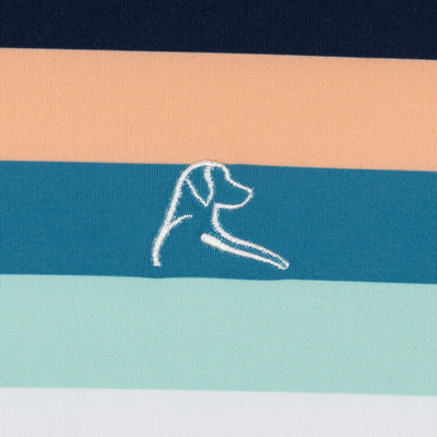 Horizon Block Performance Q-Zip | The Horizon Block - White/Fleet Navy/Melon/Mariner Blue/Mint Green