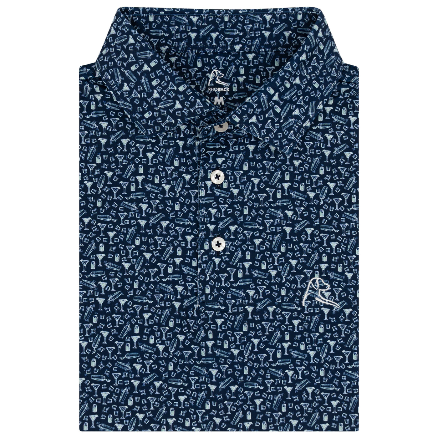 The House Marg | Performance Polo | The House Marg - Fleet Navy/Antigua Green