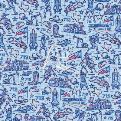 The Houston | Performance Polo | The Houston - Pale Blue/Deep Blue - TX