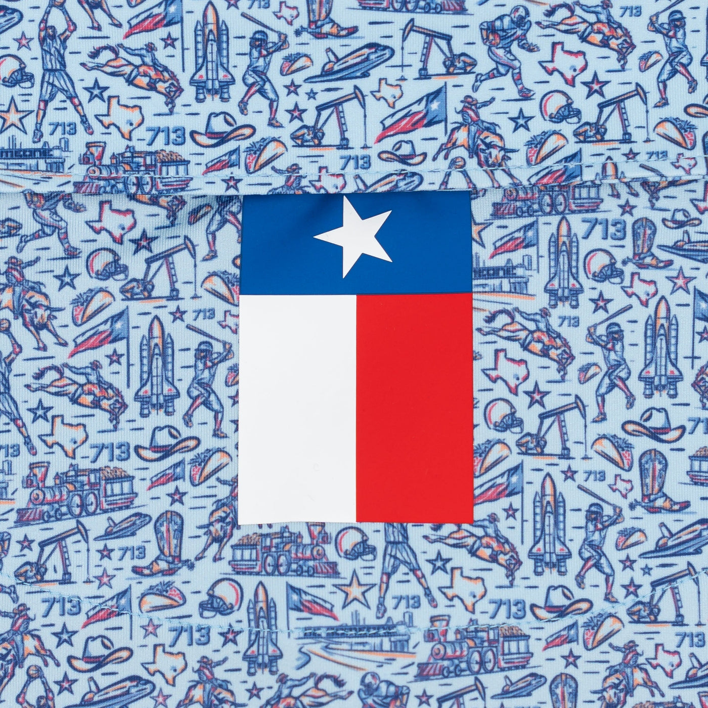 The Houston | Performance Polo | The Houston - Pale Blue/Deep Blue - TX