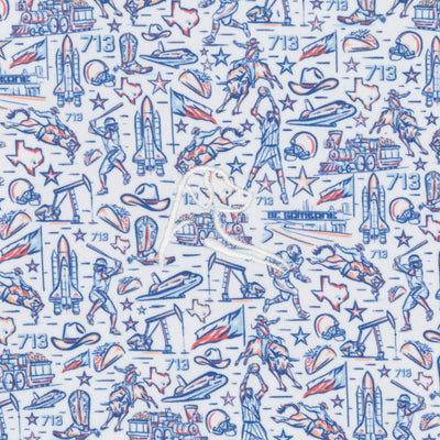 The Houston | Performance Polo | The Houston - White/Deep Blue - TX