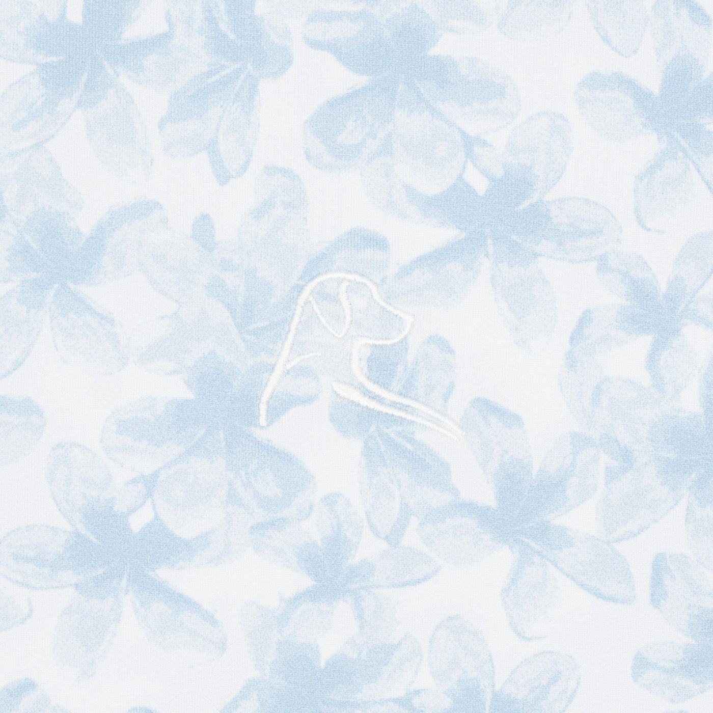 The Hula Bloom | Performance Polo | The Hula Bloom - White/Pure Blue