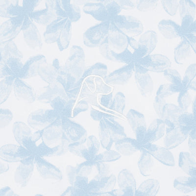 The Hula Bloom | Performance Polo | The Hula Bloom - White/Pure Blue