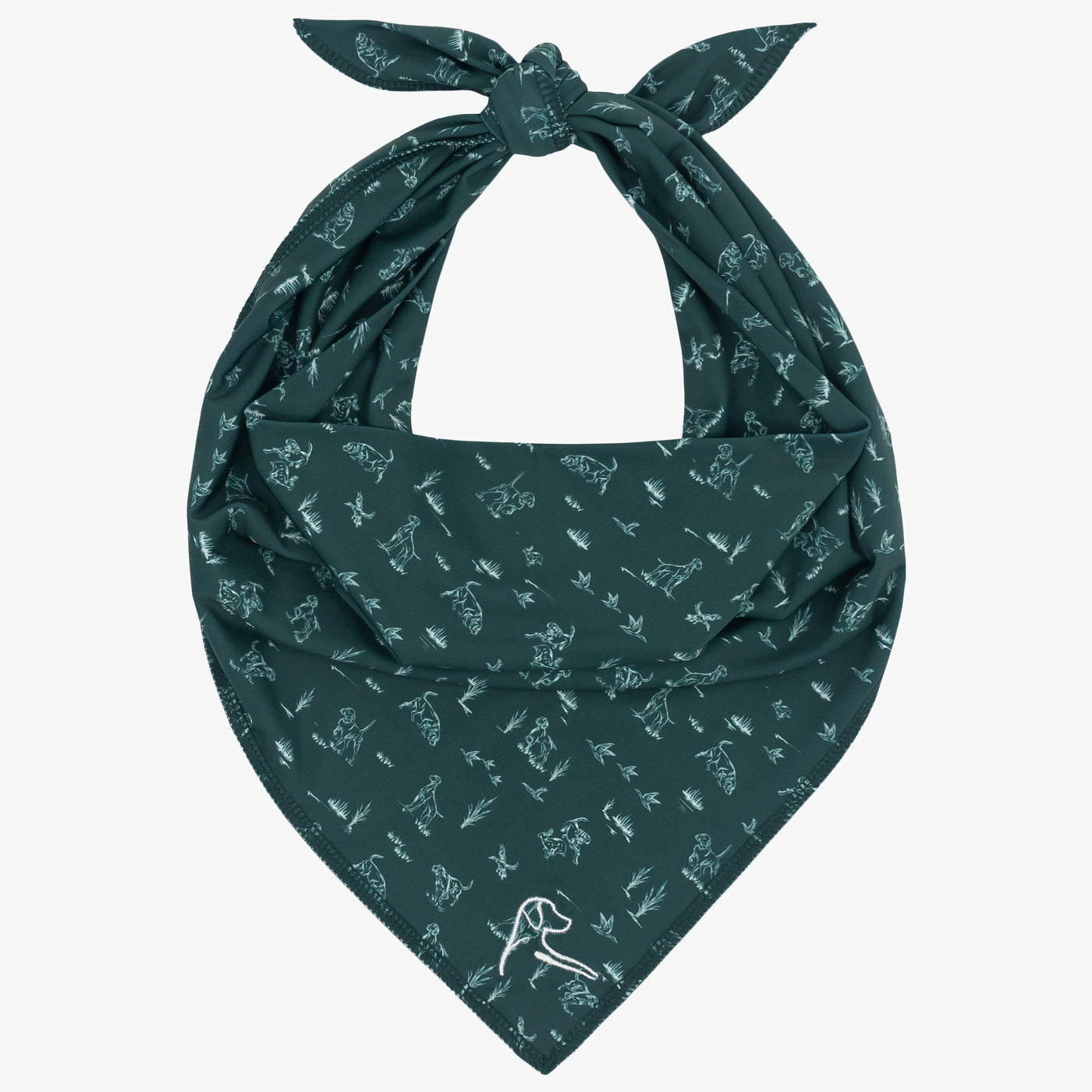 The Hunting Dog | Performance Bandana | The Hunting Dog - Ponderosa Green/White