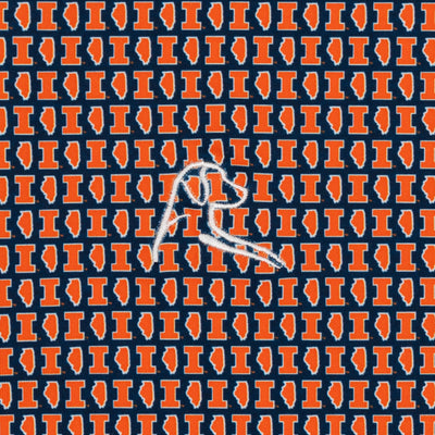 The Illinois Fighting Illini® | Collegiate Polo | The Illinois Fighting Illini® - Indigo Blue/Orange Burst