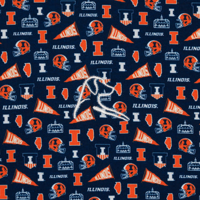 The Illinois Gameday | Collegiate Polo | The Illinois Gameday - Indigo Blue/Orange Burst