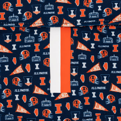 The Illinois Gameday | Collegiate Polo | The Illinois Gameday - Indigo Blue/Orange Burst