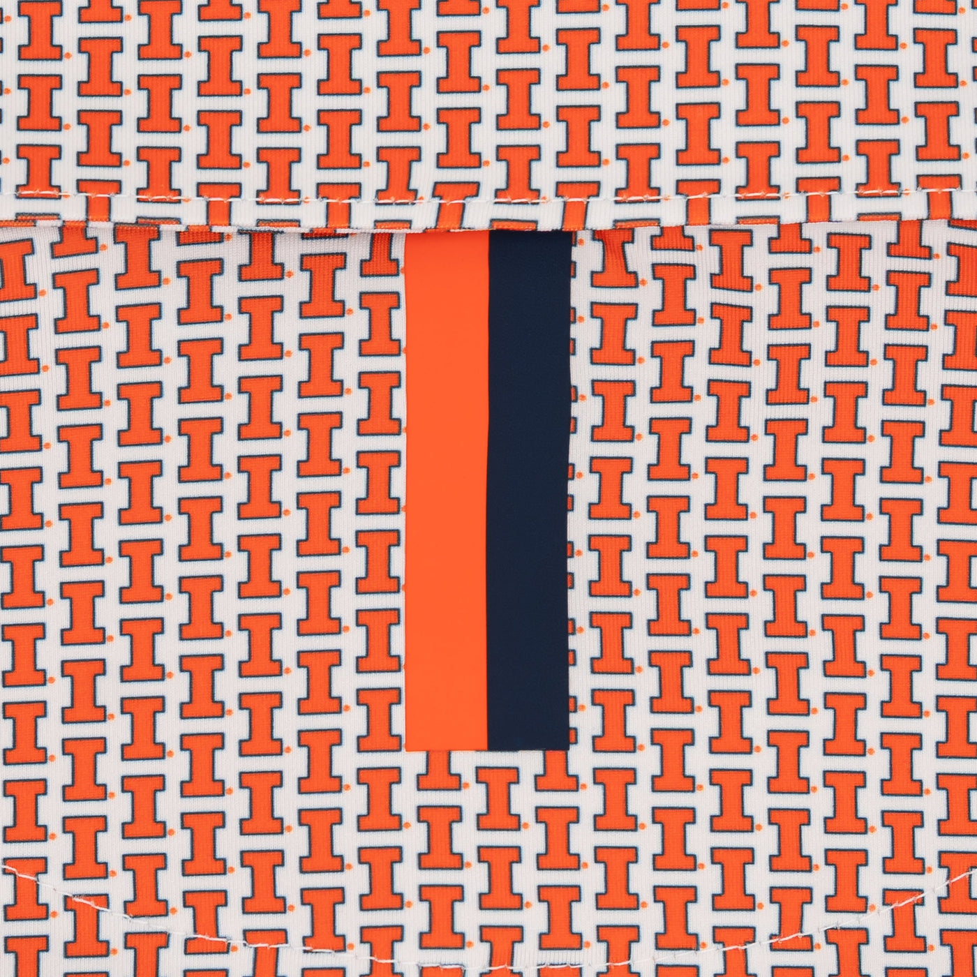 The Illinois Hail To The Orange | Collegiate Polo | The Illinois Hail To The Orange - White/Orange Burst