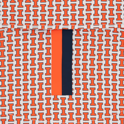 The Illinois Hail To The Orange | Collegiate Polo | The Illinois Hail To The Orange - White/Orange Burst