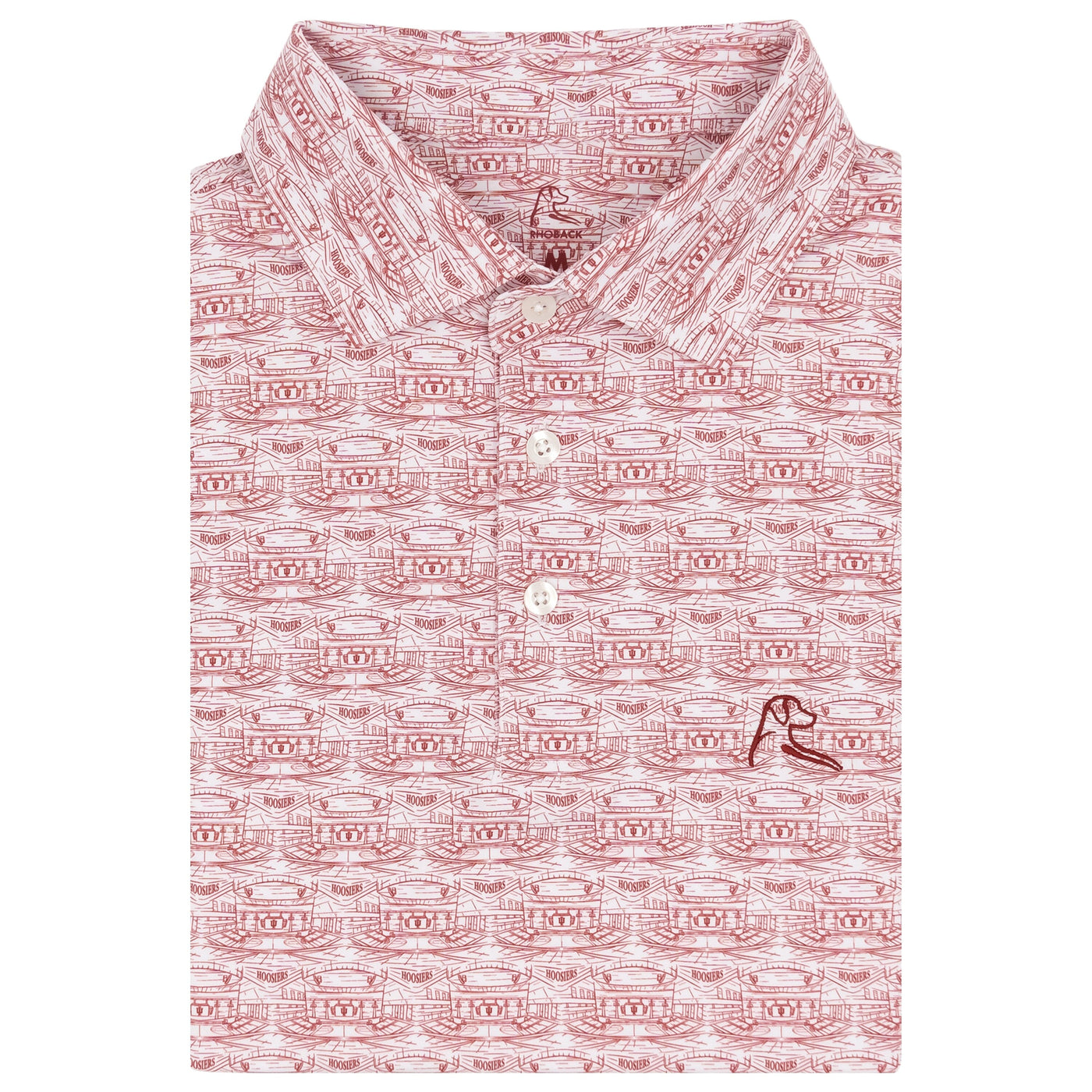The Indiana Assembly Hall | Collegiate Polo | The Indiana Assembly Hall - White/Carmine Red