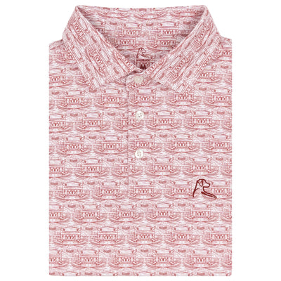 The Indiana Assembly Hall | Collegiate Polo | The Indiana Assembly Hall - White/Carmine Red