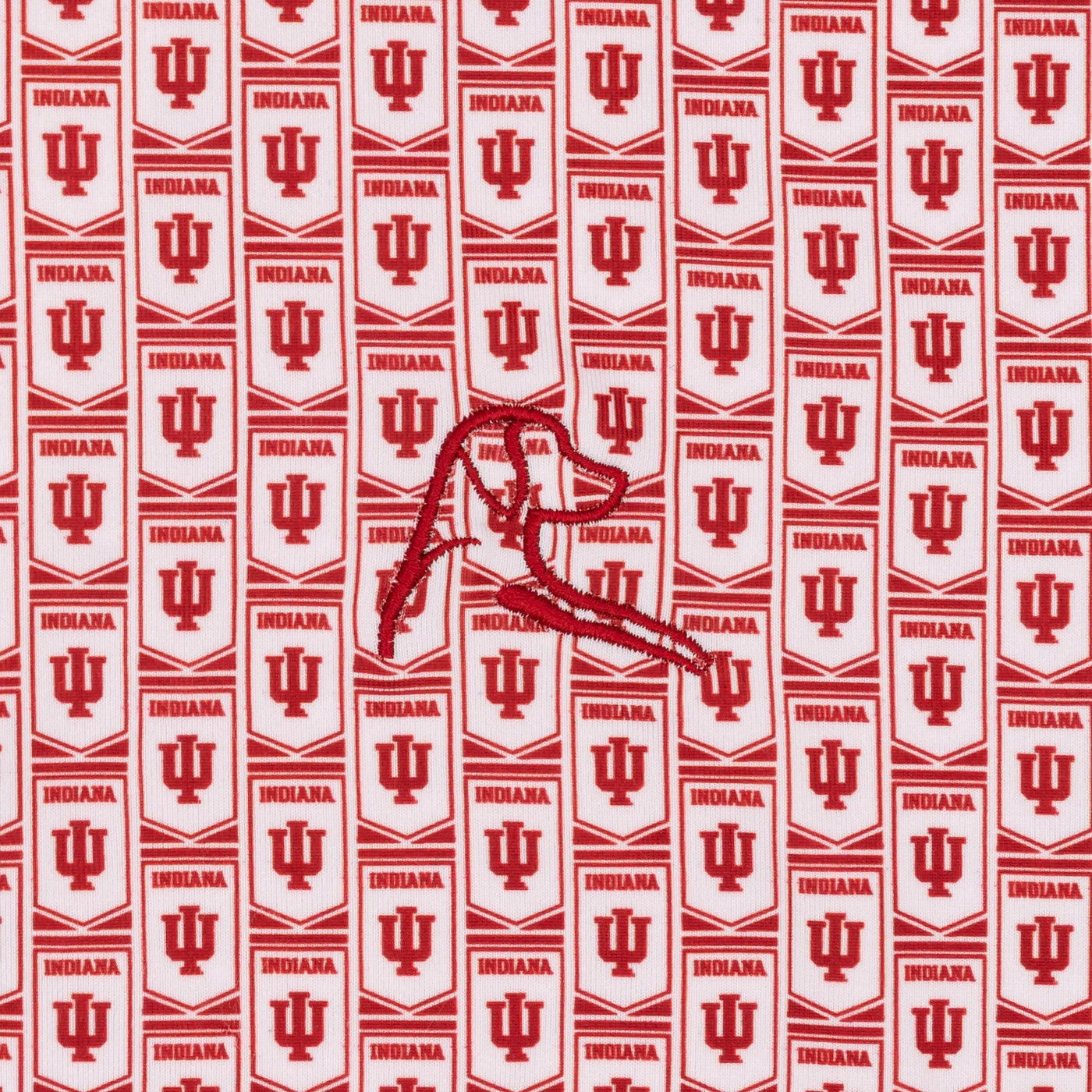 The Indiana Banner | Collegiate Polo | The Indiana Banner - White/Carmine Red