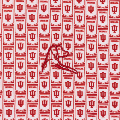 The Indiana Banner | Collegiate Polo | The Indiana Banner - White/Carmine Red