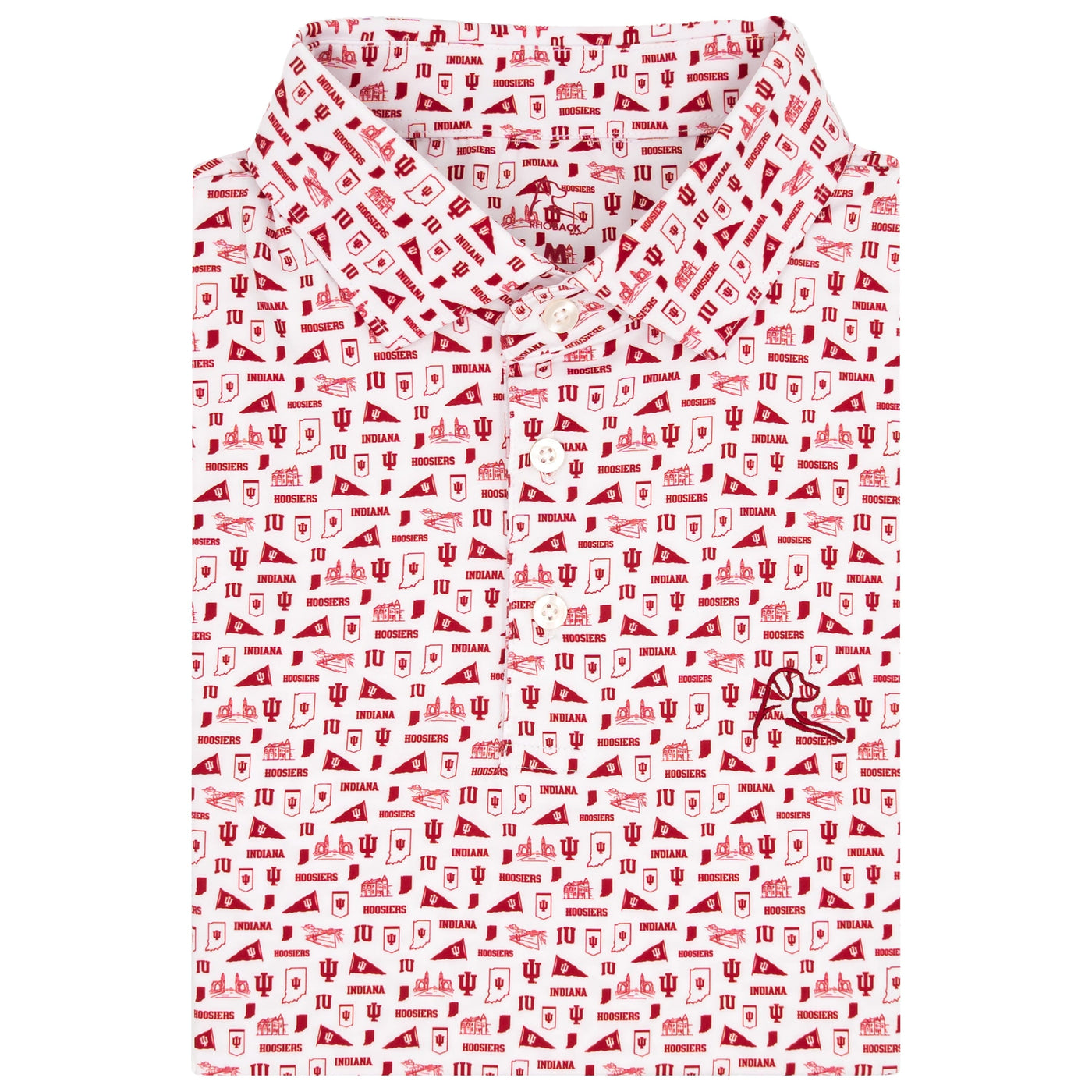 The Indiana Gameday | Collegiate Polo | The Indiana Gameday - White/Carmine Red