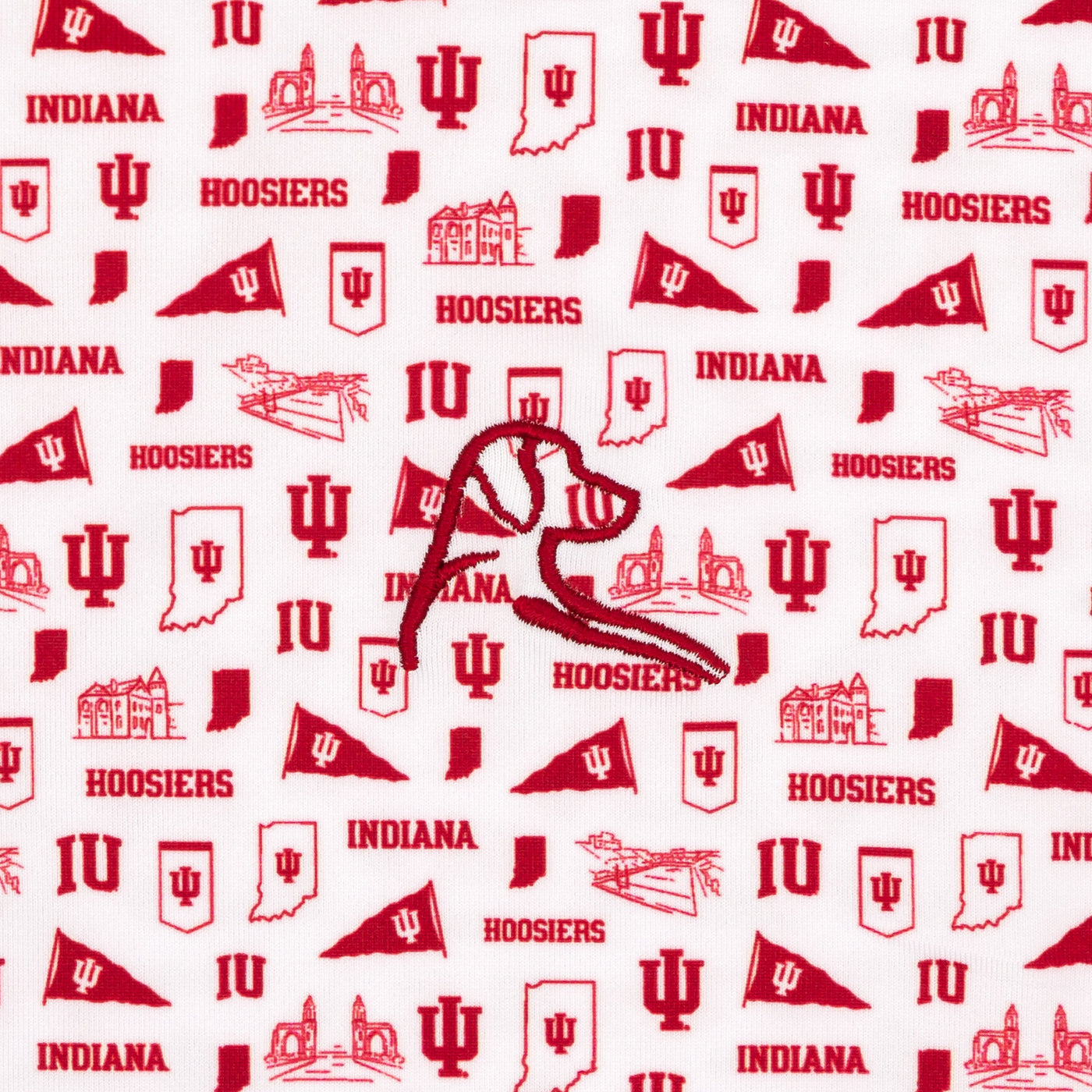 The Indiana Gameday | Collegiate Polo | The Indiana Gameday - White/Carmine Red