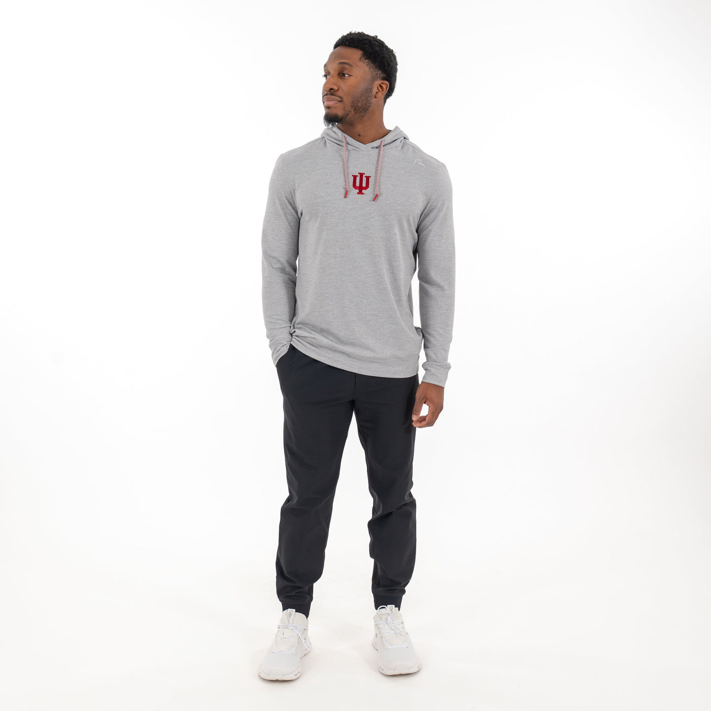 Hesi Collegiate Hoodie - Indiana | Heather - Stainless Steel/White - Indiana - 1