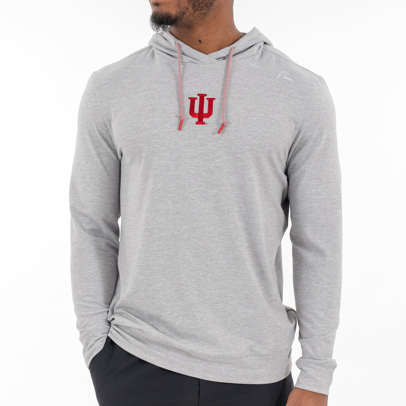 Hesi Collegiate Hoodie - Indiana | Heather - Stainless Steel/White - Indiana - 1