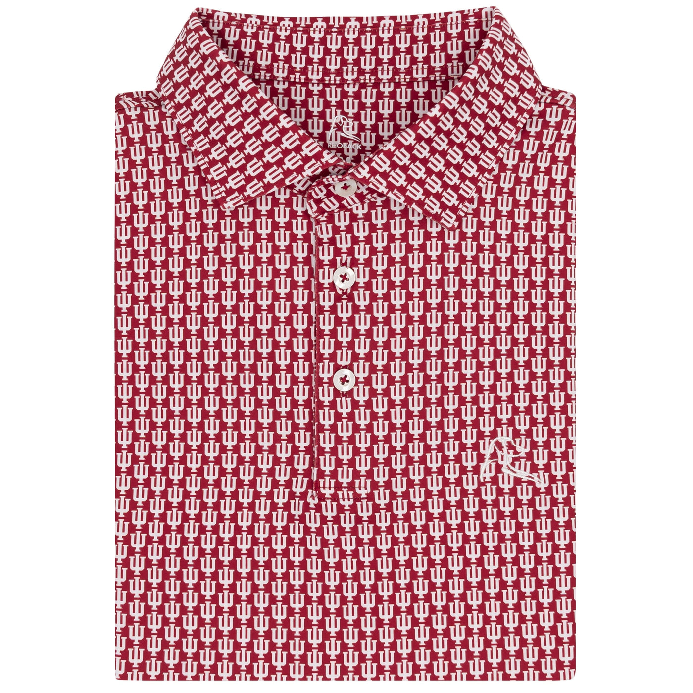 The Indiana Hoosiers® | Collegiate Polo | The Indiana Hoosiers® - Carmine Red/White