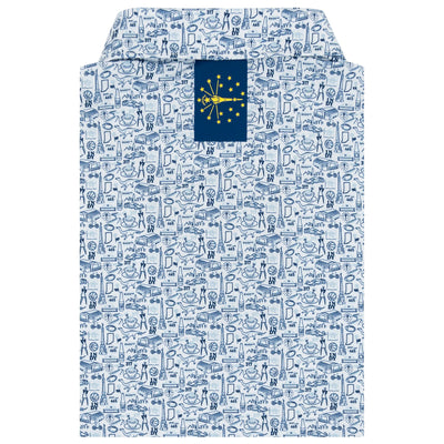 The Indy | Performance Polo | The Indy - White/Zenith Blue - IN