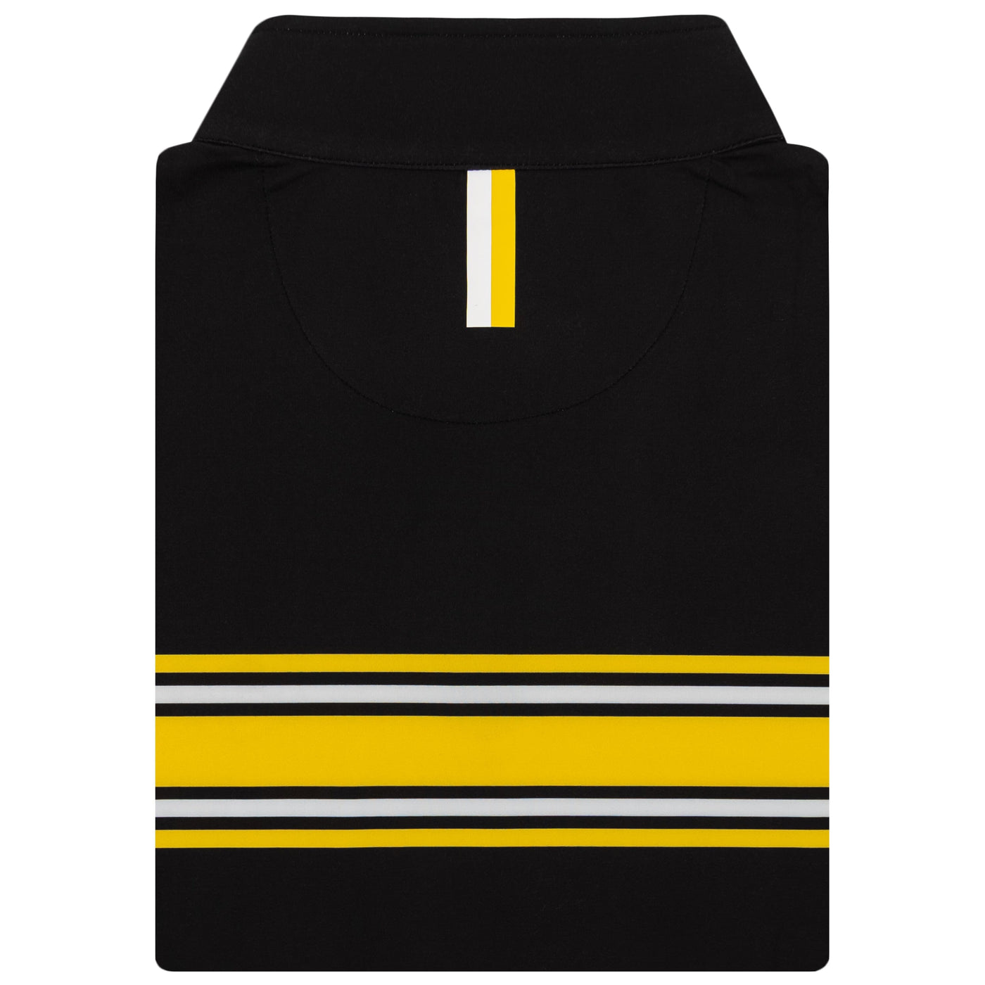 Iowa Jersey Stripe Collegiate Q-Zip | The Iowa Jersey Stripe - Black/Bright Yellow