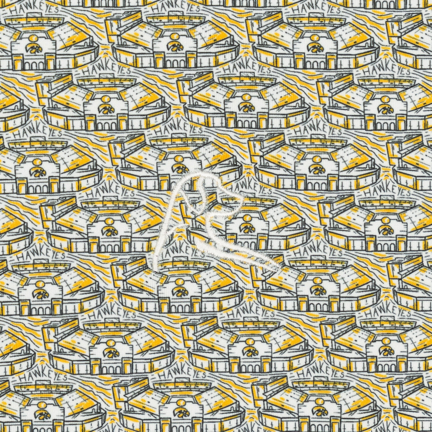 The Iowa Kinnick Stadium™ | Collegiate Polo | The Iowa Kinnick Stadium™ - White/Bright Yellow