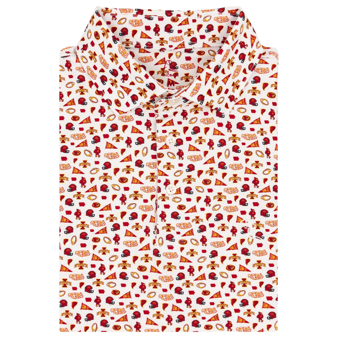 The Iowa State Gameday | Collegiate Polo | The Iowa State Gameday - White/Varsity Red