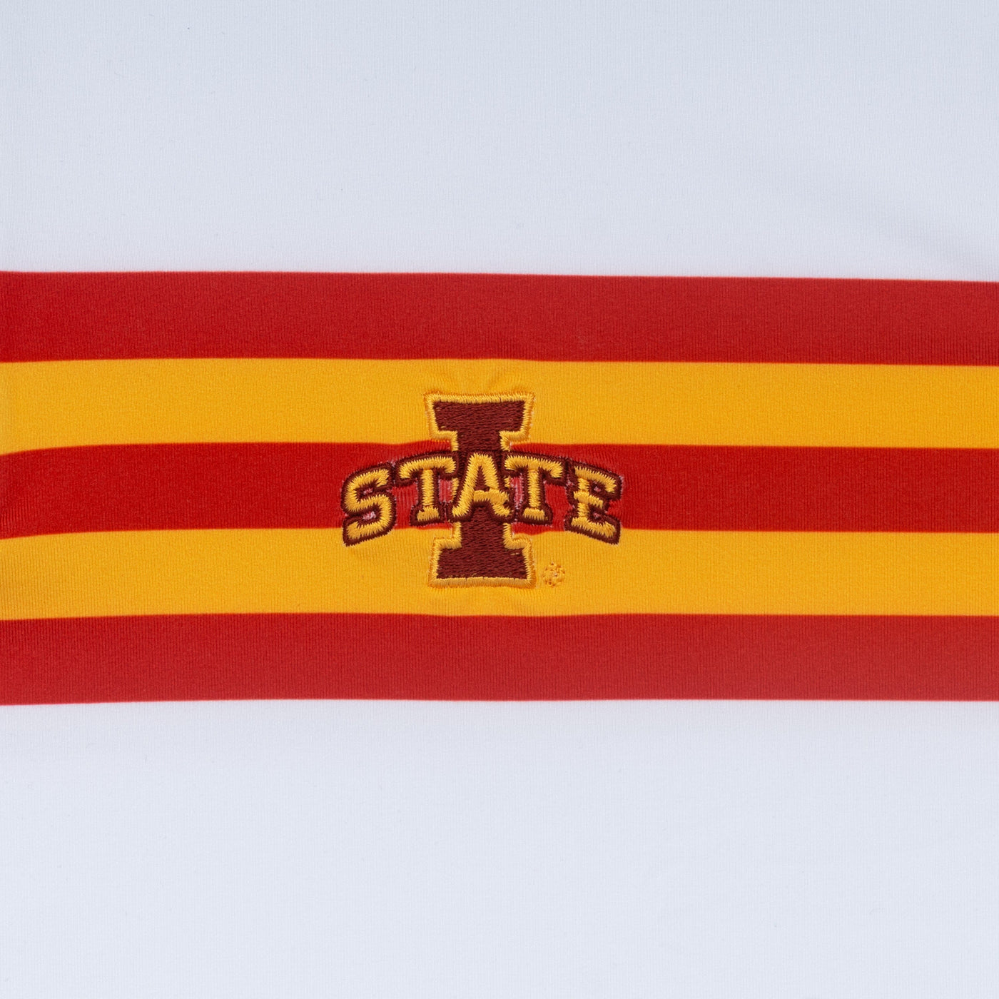 Iowa State Jersey Stripe Collegiate Q-Zip | The Iowa State Jersey Stripe - White/Varsity Red