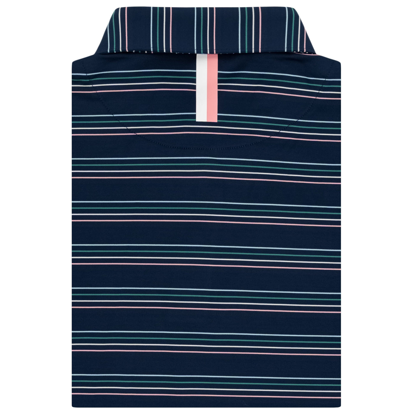 The Ivy Stripe | Performance Polo | The Ivy Stripe - Fleet Navy/Dogwood Pink
