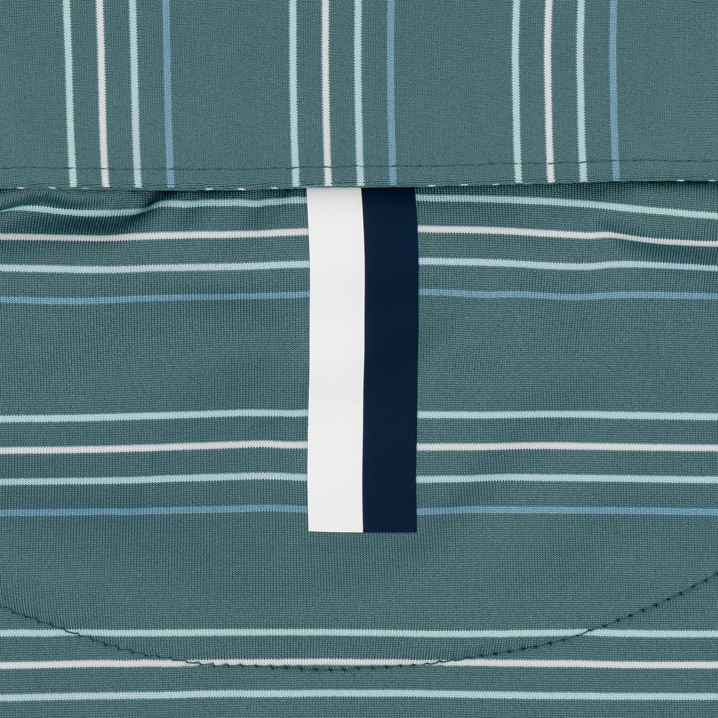The Ivy Stripe | Performance Polo | The Ivy Stripe - Jungle Green/Cadet Blue