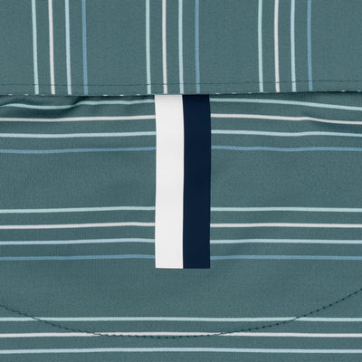 The Ivy Stripe | Performance Polo | The Ivy Stripe - Jungle Green/Cadet Blue