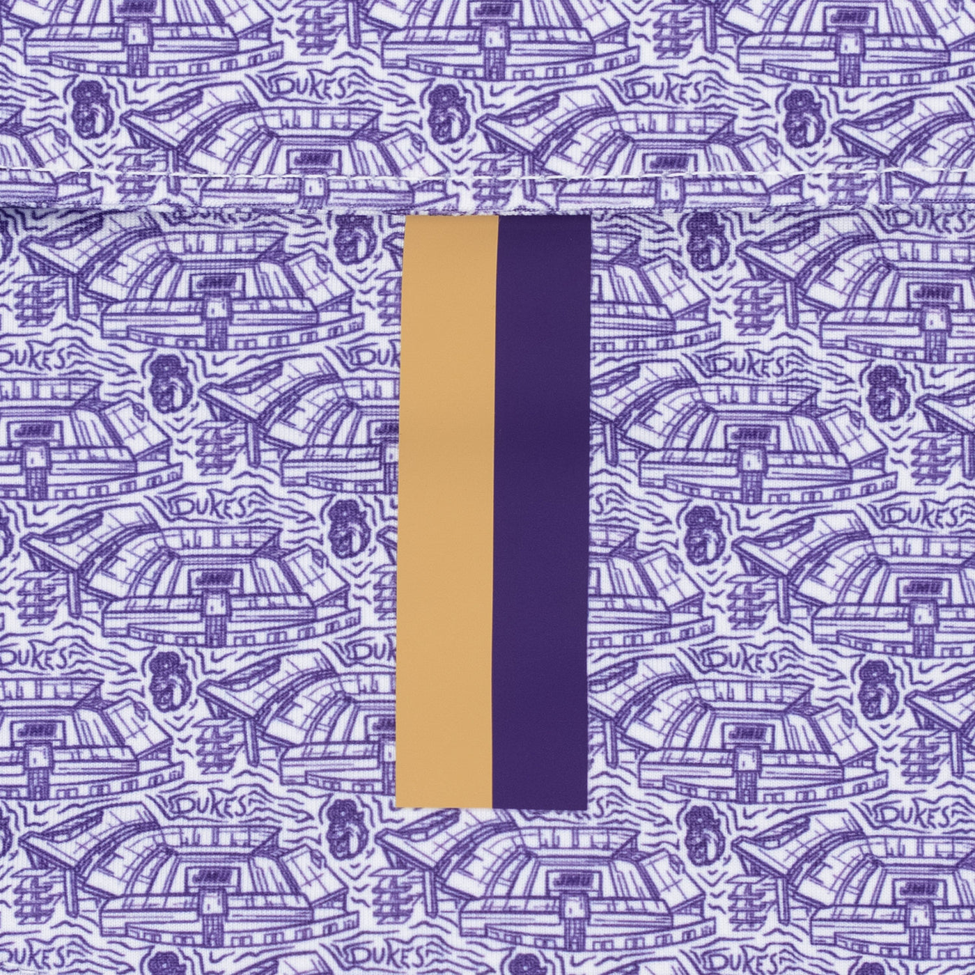 The James Madison Bridgeforth Stadium | Collegiate Polo | The James Madison Bridgeforth Stadium - White/Dark Violet
