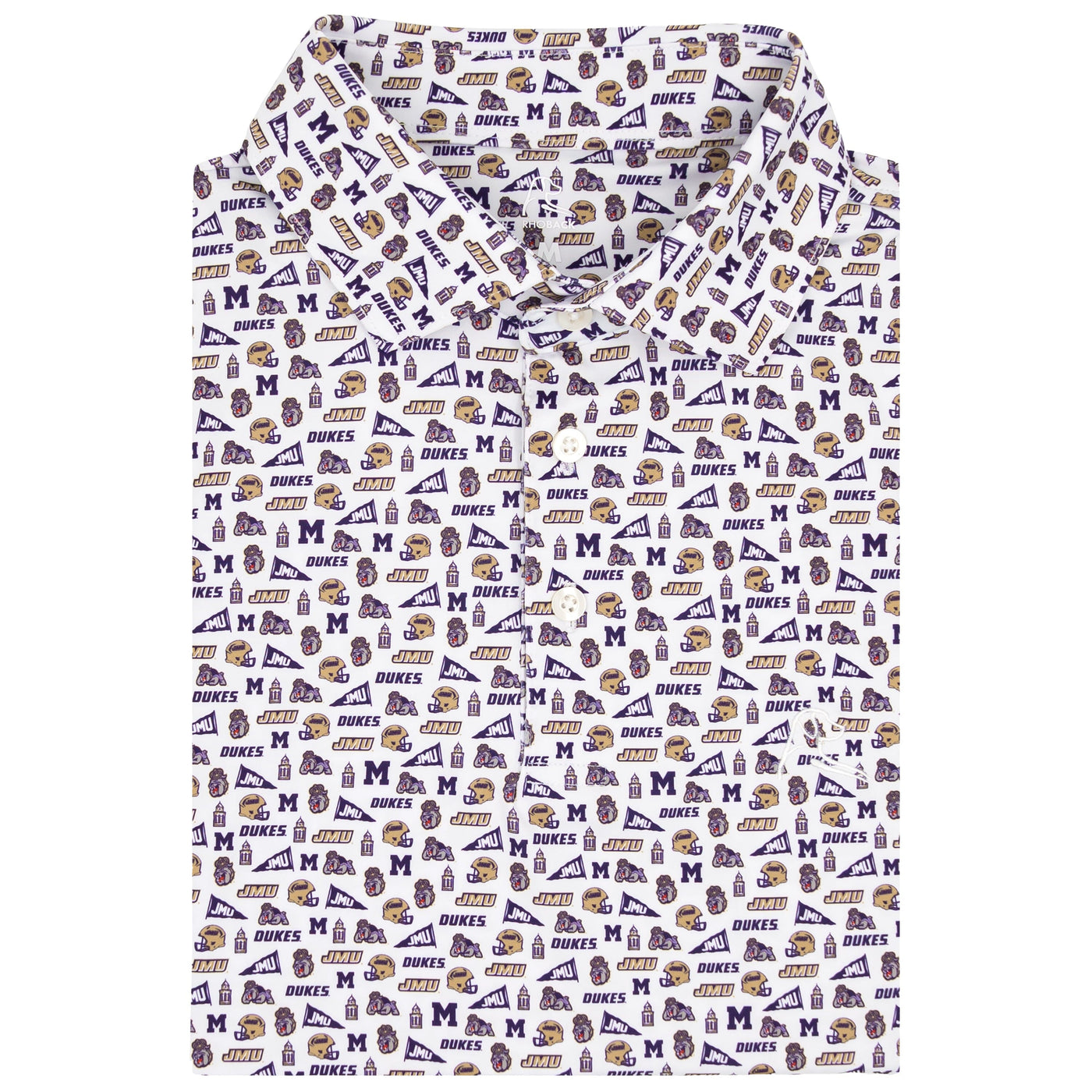 The James Madison Gameday | Collegiate Polo | The James Madison Gameday - White/Dark Violet