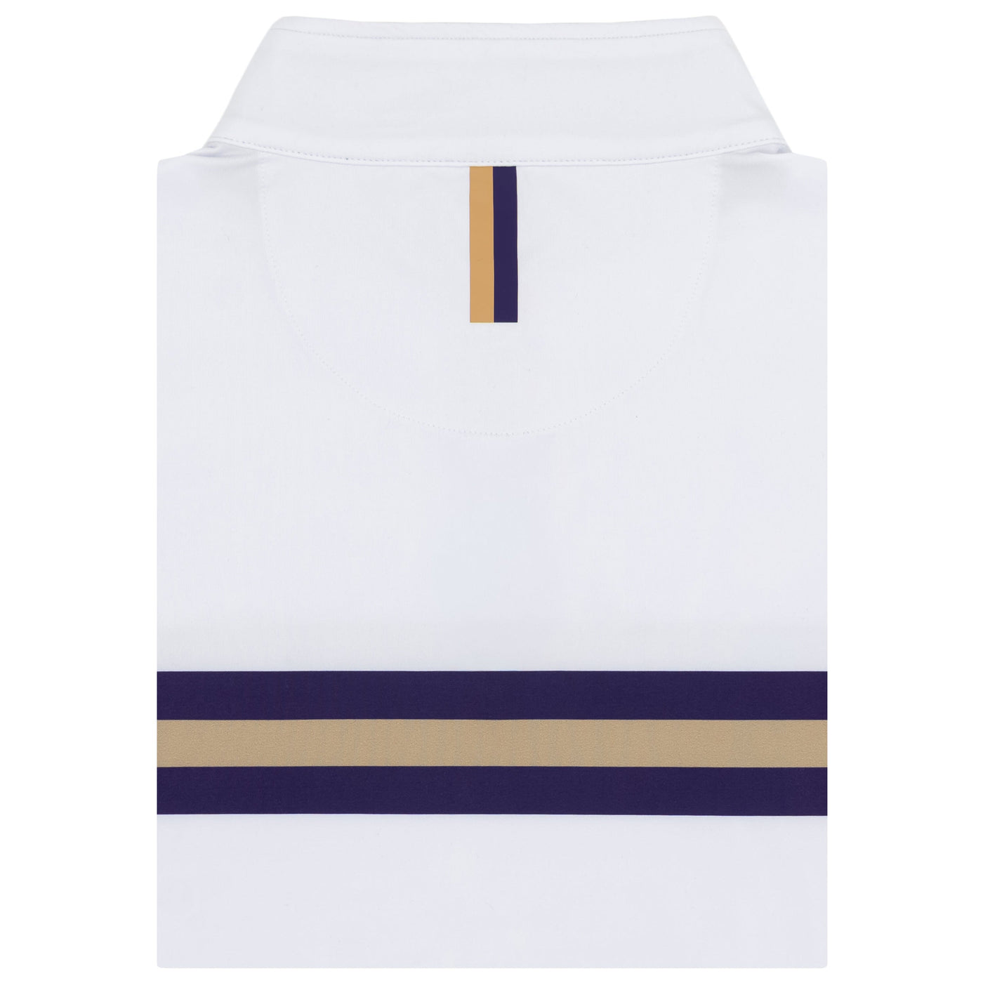 James Madison Helmet Stripe Collegiate Q-Zip | The James Madison Helmet Stripe - White/Dark Violet
