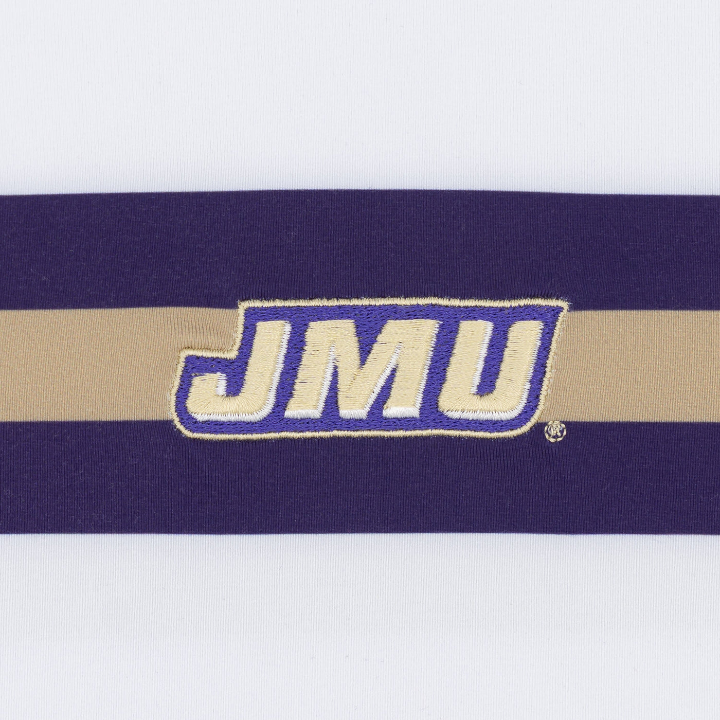 James Madison Helmet Stripe Collegiate Q-Zip | The James Madison Helmet Stripe - White/Dark Violet