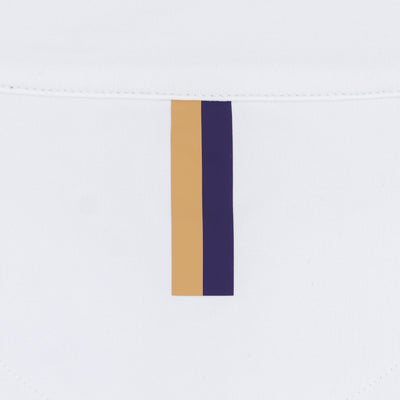 James Madison Helmet Stripe Collegiate Q-Zip | The James Madison Helmet Stripe - White/Dark Violet