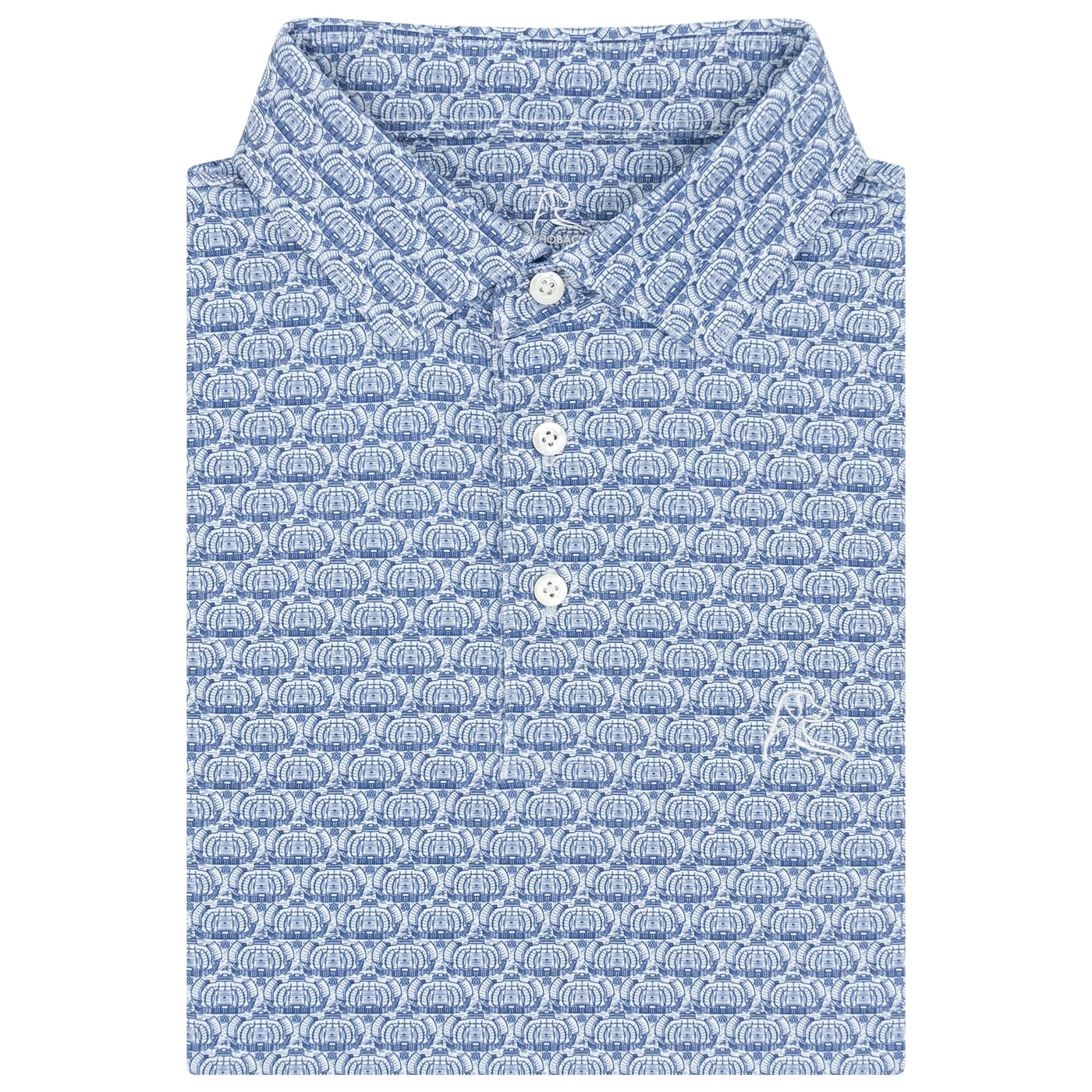 The Auburn Jordan-Hare Stadium™ | Collegiate Polo | The Auburn Jordan-Hare Stadium™ - White/Dock Blue