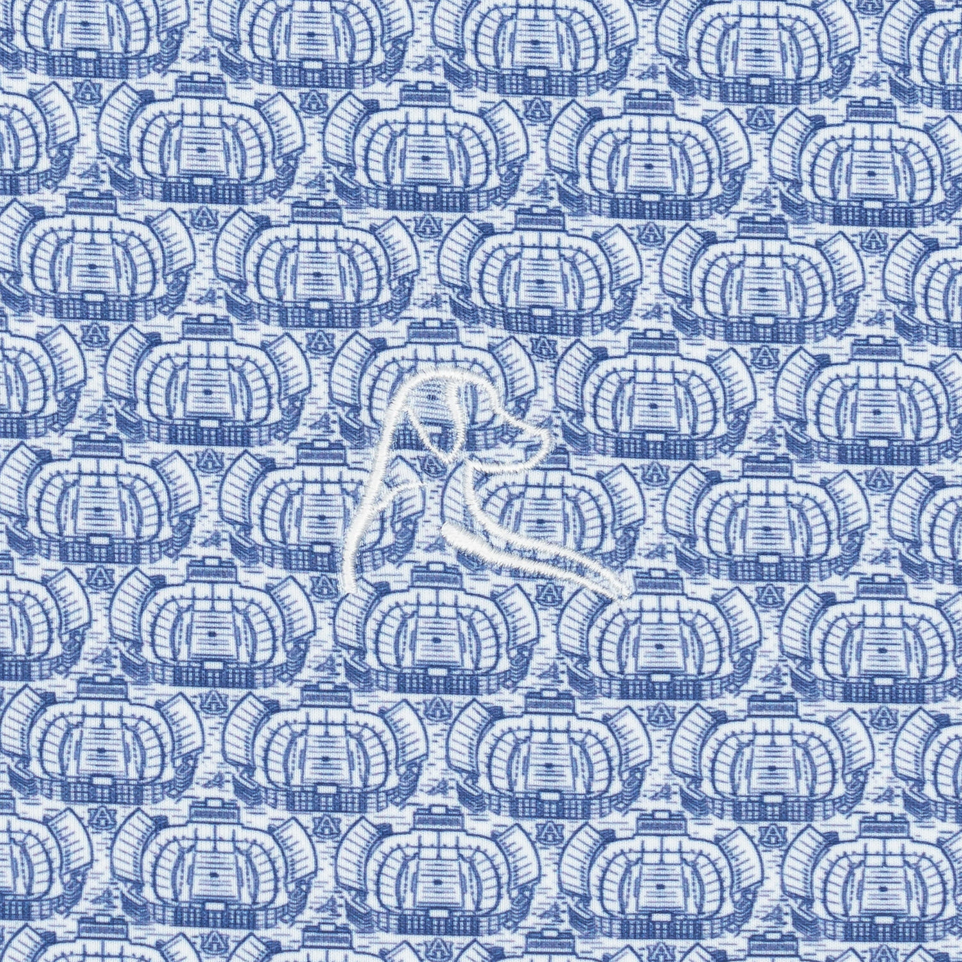 The Auburn Jordan-Hare Stadium™ | Collegiate Polo | The Auburn Jordan-Hare Stadium™ - White/Dock Blue