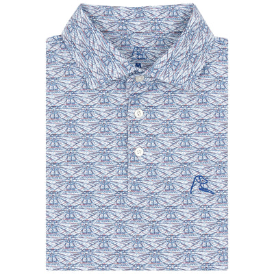 The Kansas Allen Fieldhouse® | Collegiate Polo | The Kansas Allen Fieldhouse® - White/Azure Blue