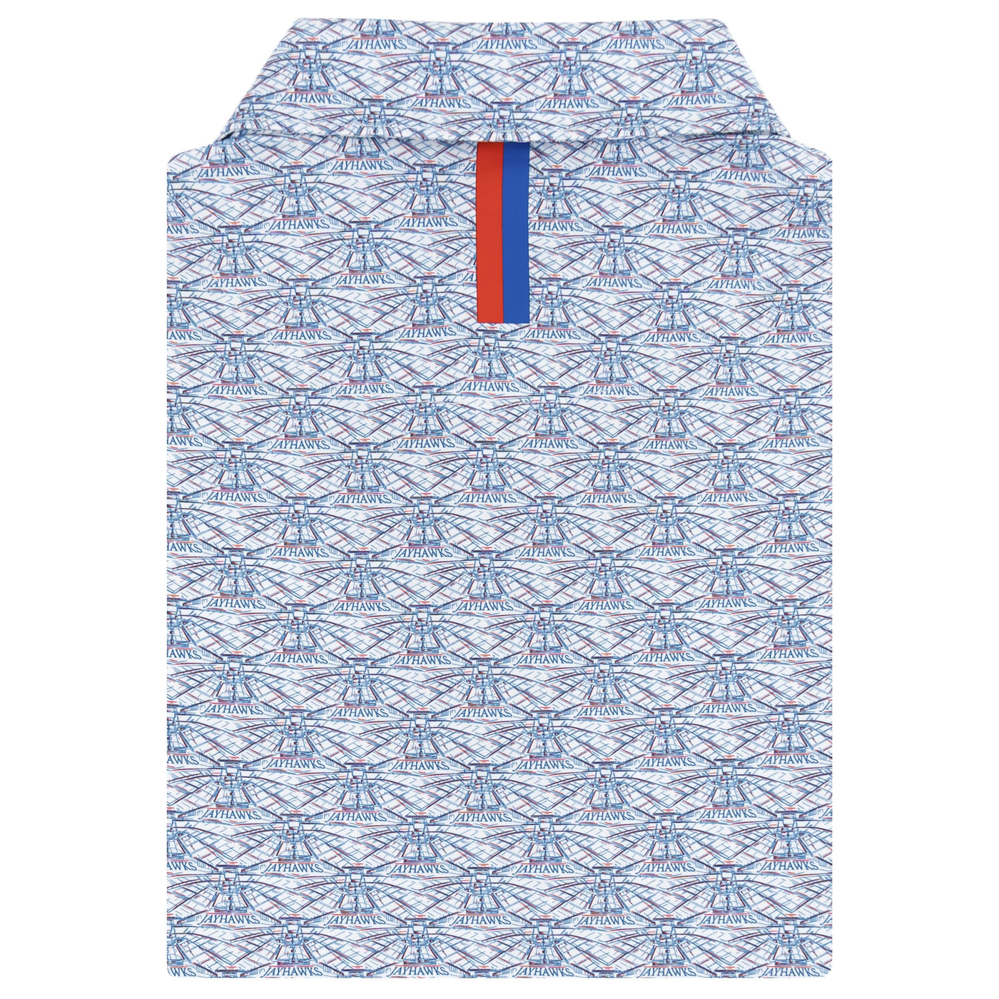 The Kansas Allen Fieldhouse® | Collegiate Polo | The Kansas Allen Fieldhouse® - White/Azure Blue