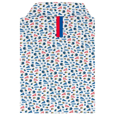 The Kansas Gameday | Collegiate Polo | The Kansas Gameday - White/Azure Blue