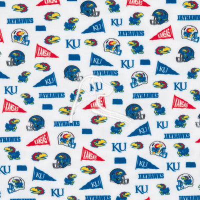 The Kansas Gameday | Collegiate Polo | The Kansas Gameday - White/Azure Blue