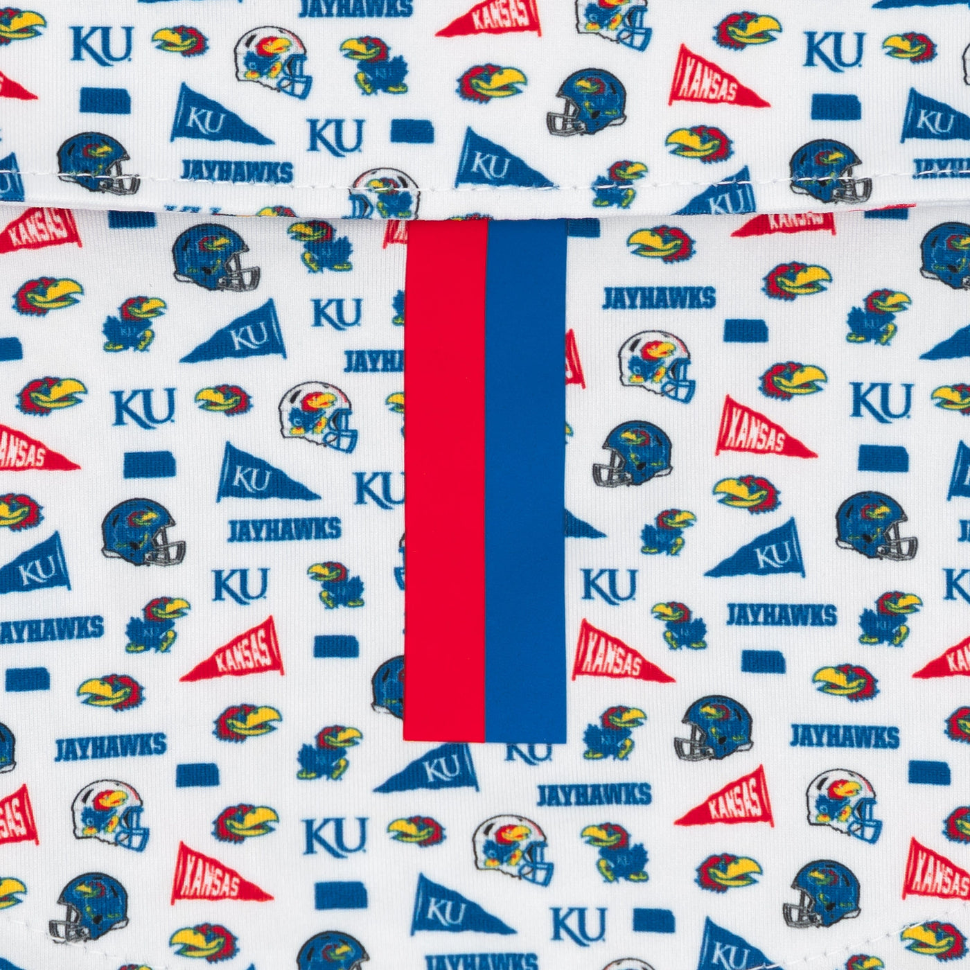 The Kansas Gameday | Collegiate Polo | The Kansas Gameday - White/Azure Blue